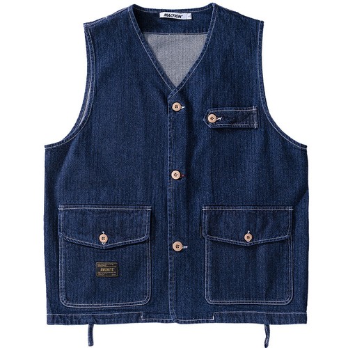 Denim uomo gilet - da, senza