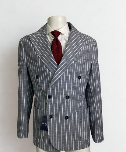 Giacca uomo cotone gessata - giacca,