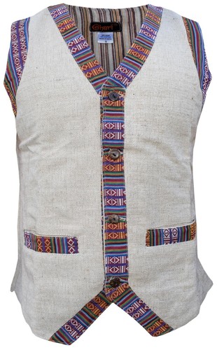 Gheri gilet boho cotone e - gilet, in