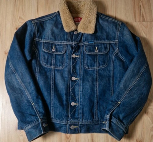 Giacca denim sherpa diesel - giacca,